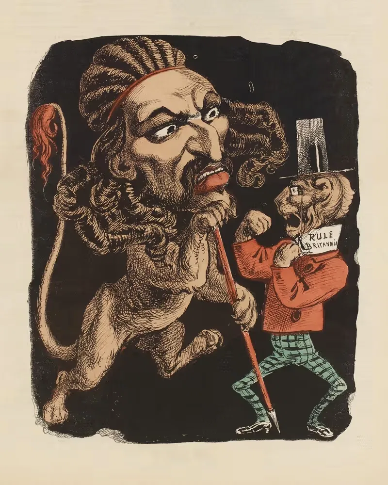 Теодорос, король Абиссинии by Андре Жилл, 1867 — digital art print download