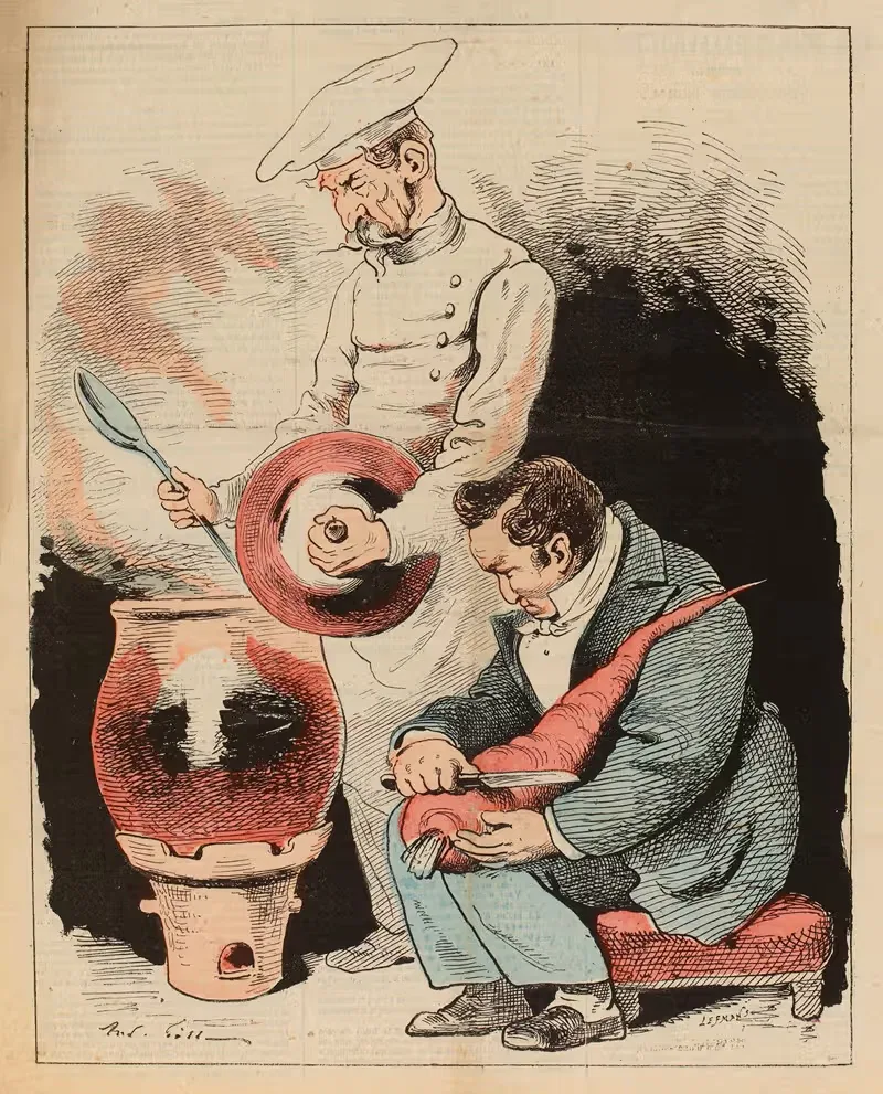 Грустная кухня by Андре Жилл, 1875 — digital art print download