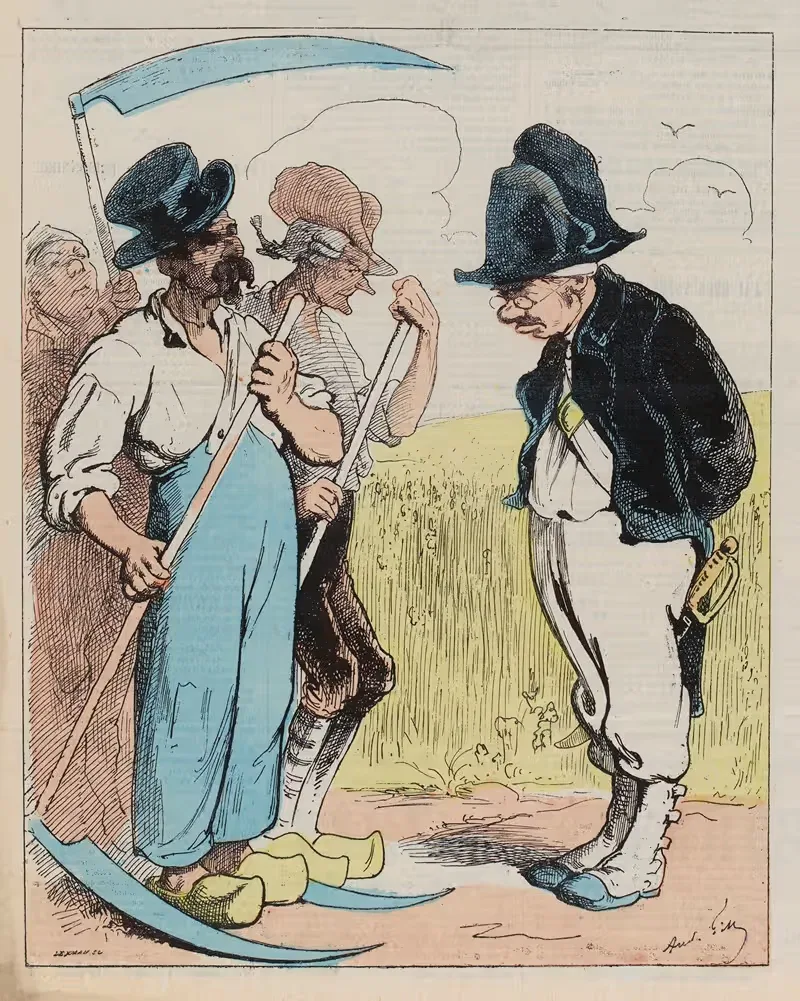 Три жнеца для одного поля by Андре Жилл, 1874 — digital art print download