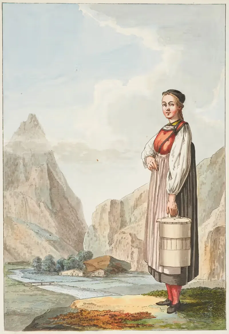 Молочница из Оберхаузли, кантон Берн by Каспар Вольф, 1777-1779 — digital art print download
