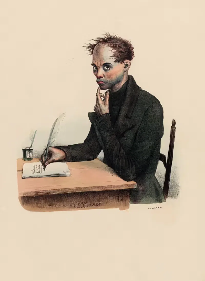 Политический писатель by Шарль-Жозеф Травьес де Вильер — digital art print download