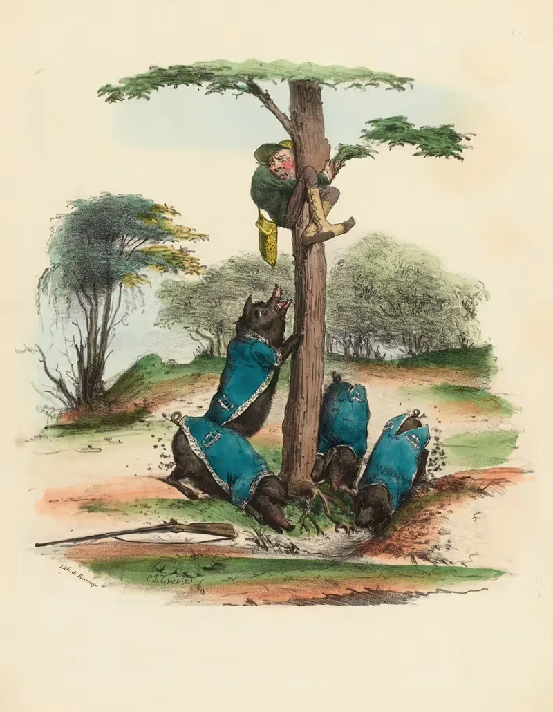 Новая опала господина Махьё by Шарль-Жозеф Травьес де Вильер, 1831 — digital art print download