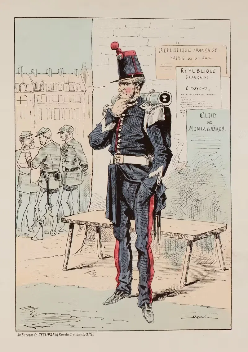 Национальная гвардия (старое обмундирование). by Дранер, 1871 — digital art print download