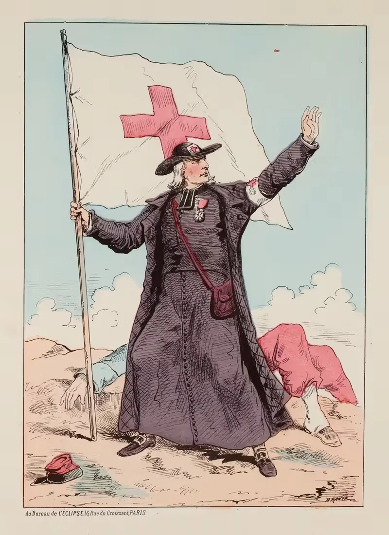 L’aumonier militaire. by Draner, 1871 — digital art print download