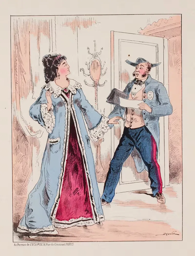 La prorogation des effets de commerce by Draner, 1871 — digital art print download