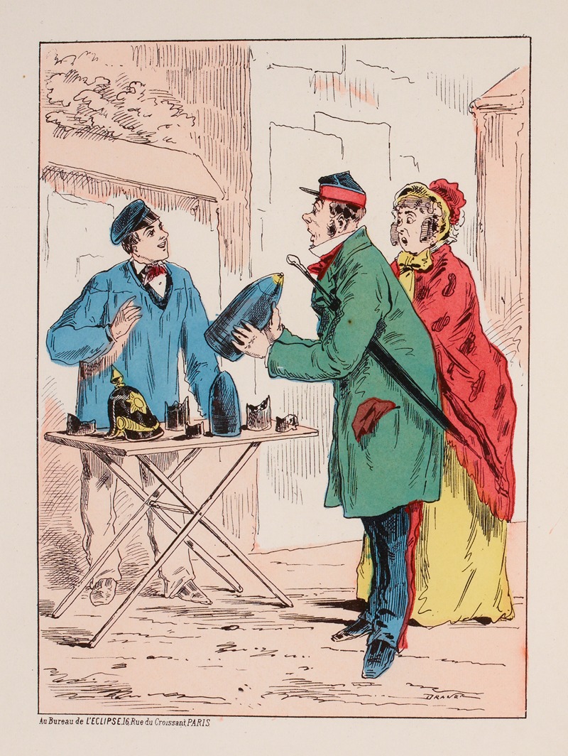 Торговля осколками снарядов. by Дранер, 1871 — digital art print download
