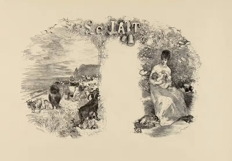То, что мы пьем, молоко by Эдмон Мори, 1880 — digital art print download