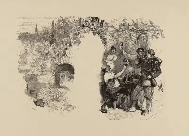 Ce que l'on boit le vin by Edmond Morin, 1880 — digital art print download