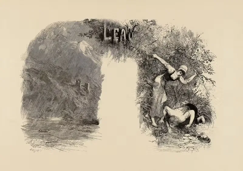Ce que l'on boit l'eau by Edmond Morin, 1880 — digital art print download