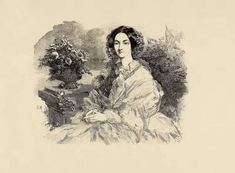 Герцогиня Орлеанская by Эдмон Мори, 1858 — digital art print download
