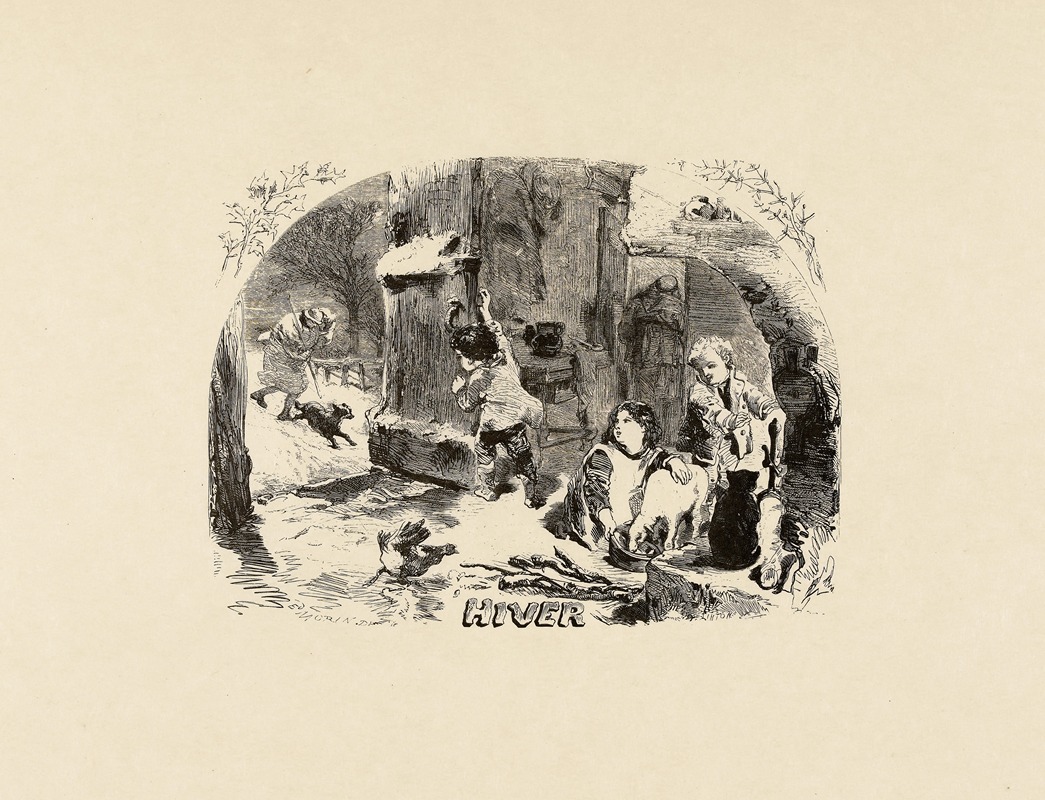 Зима by Эдмон Мори, 1858 — digital art print download