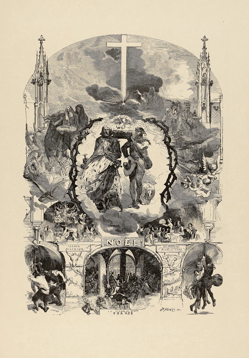 Рождество by Эдмон Мори, 1858 — digital art print download