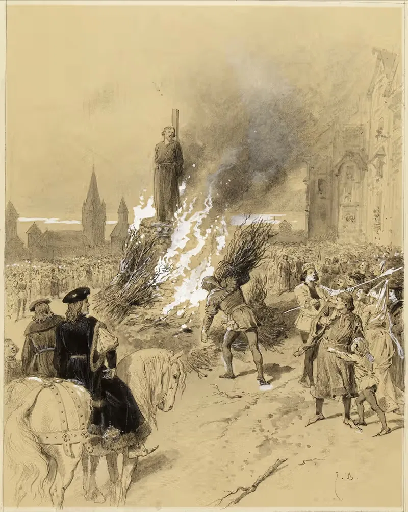 Высшее сострадание, Жан Гус by Эмиль-Антуан Баяр, 1885 — digital art print download