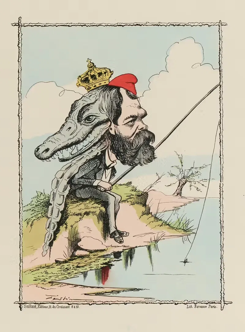 Граф Парижский Крокодил by Фостен Бетбеде, 1871 — digital art print download