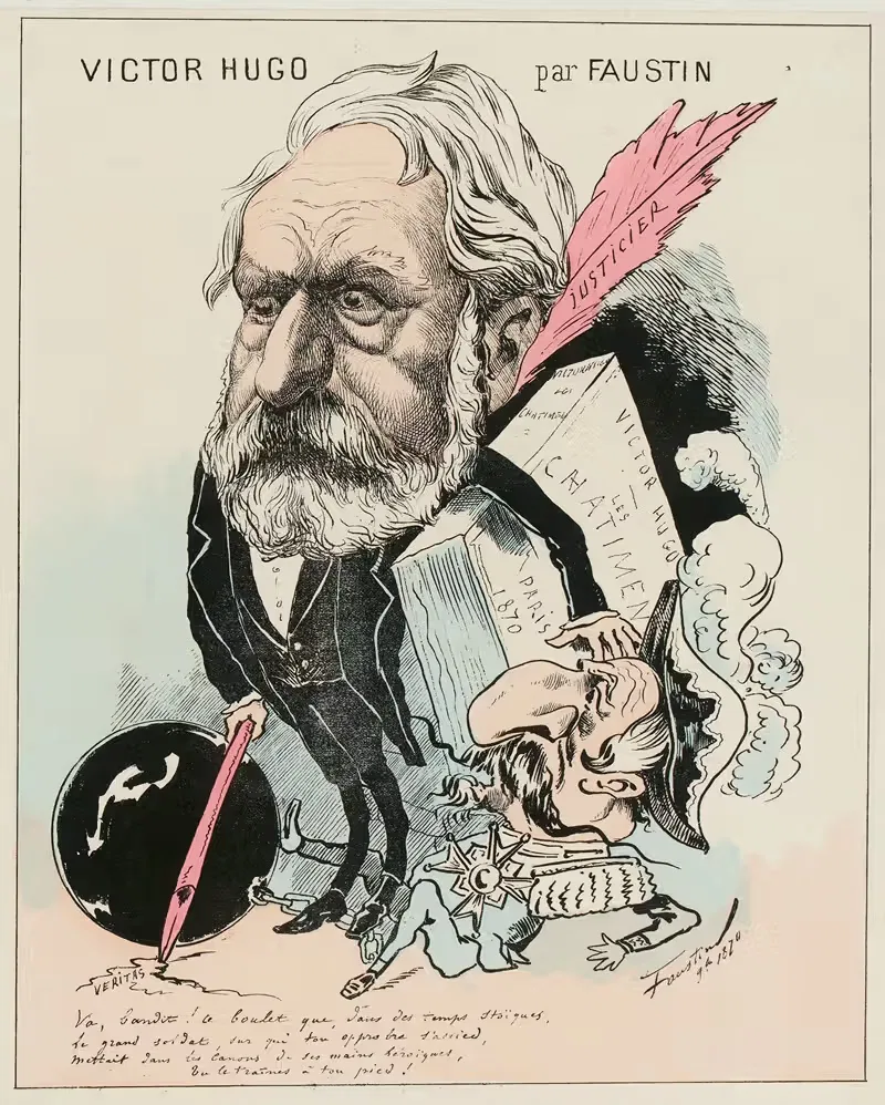 Виктор Гюго от Фастена by Фостен Бетбеде, 1870 — digital art print download