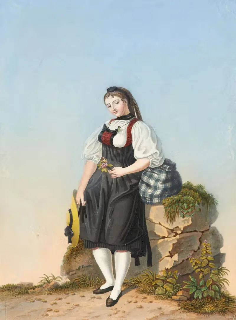 Крестьянка из Гуггисберга by Габриэль Лори старший, 1824 — digital art print download