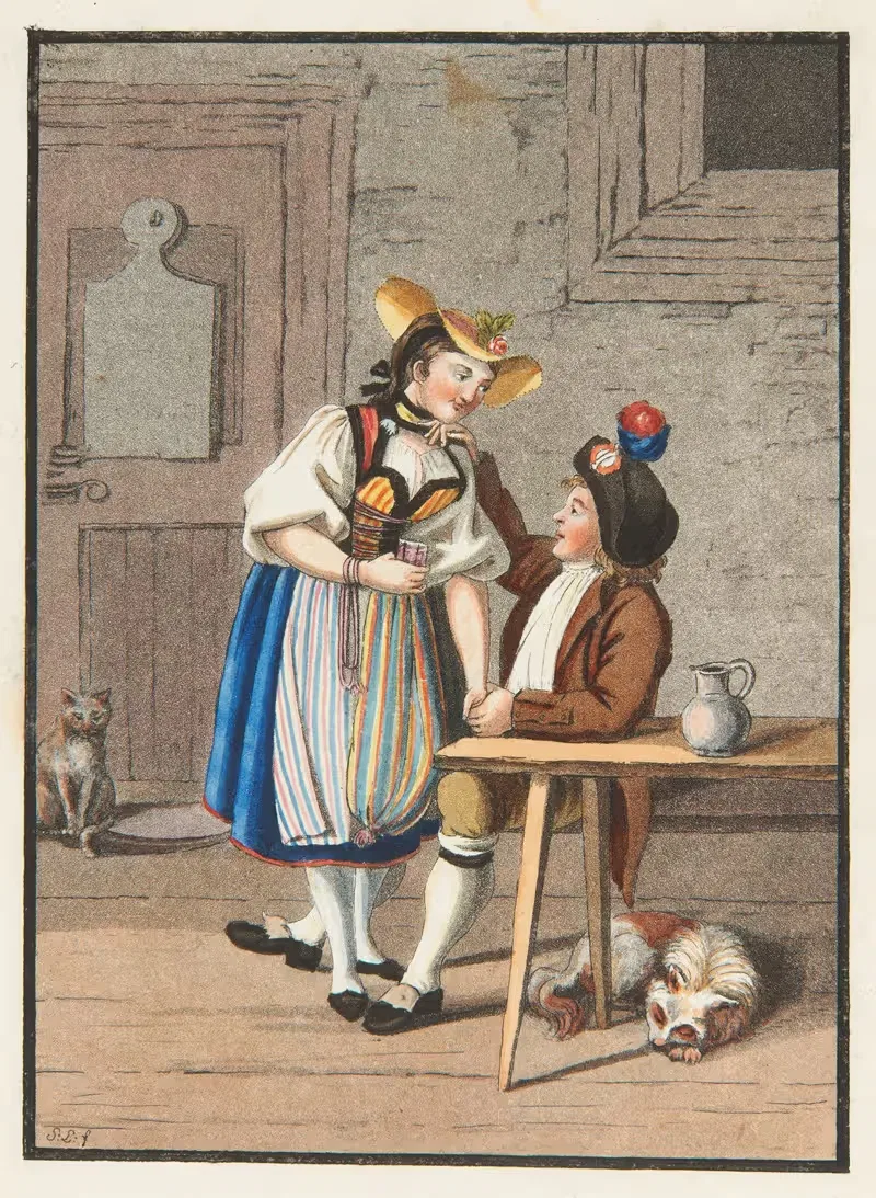 Die Schenke by Gabriel Lory the older, 1805 — digital art print download