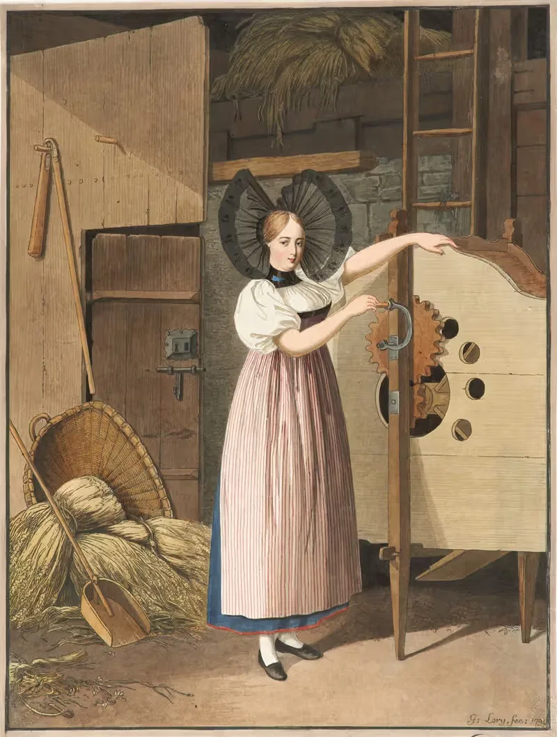 Трудолюбивая крестьянка из кантона Берн by Габриэль Лори старший, 1794 — digital art print download