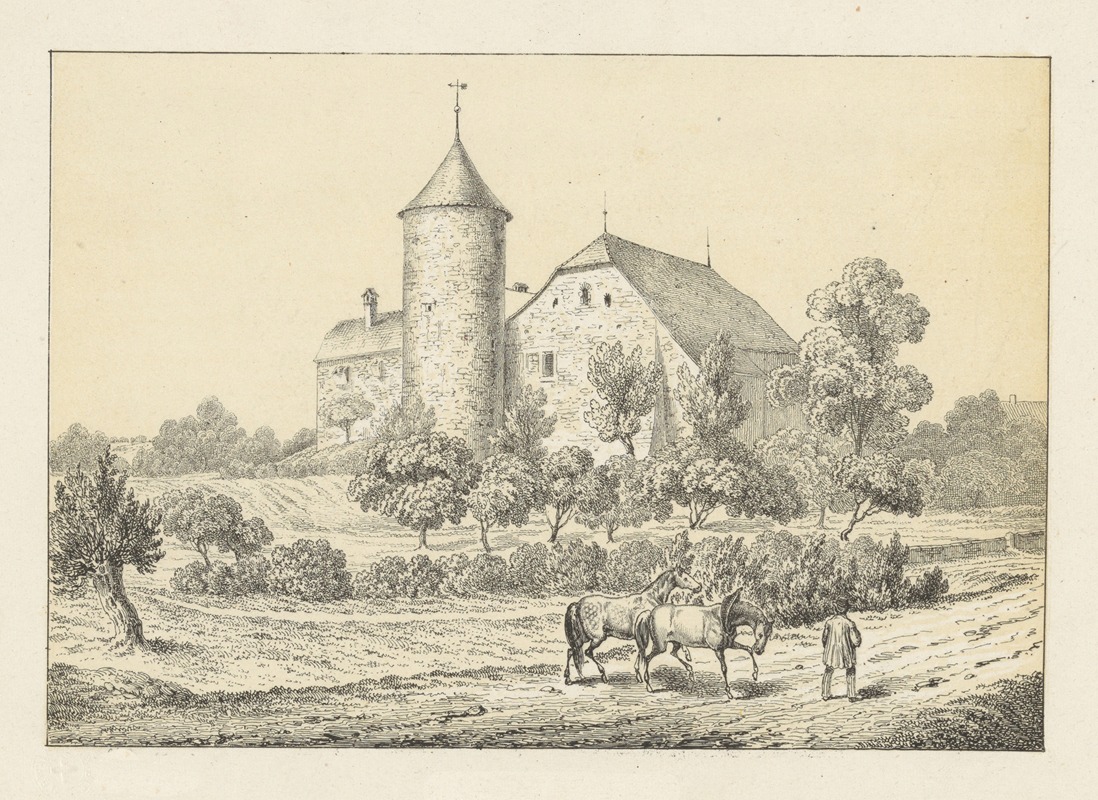 Echallens by Johann Friedrich Wagner, 1840-1844 — digital art print download