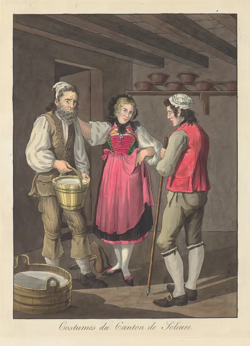 Костюмы кантона Солотурн by Жозеф Рейнхарт, 1808 — digital art print download