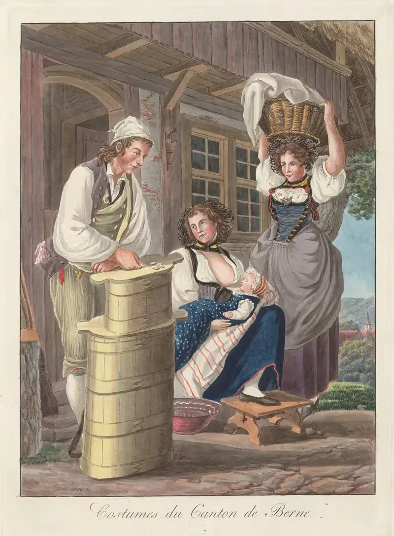Костюмы кантона Берн by Жозеф Рейнхарт, 1808 — digital art print download