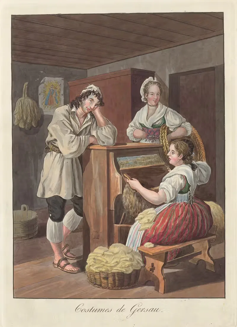 Костюмы из Гершау by Жозеф Рейнхарт, 1808 — digital art print download