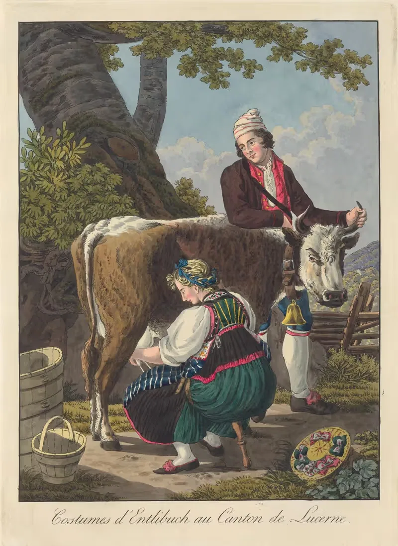 Костюмы Эндлибуха в кантоне Люцерн by Жозеф Рейнхарт, 1808 — digital art print download