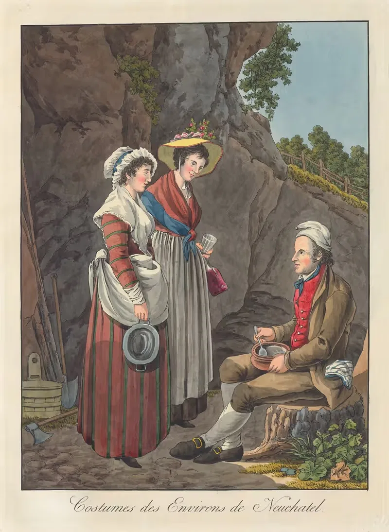 Костюмы окрестностей Невшателя by Жозеф Рейнхарт, 1808 — digital art print download