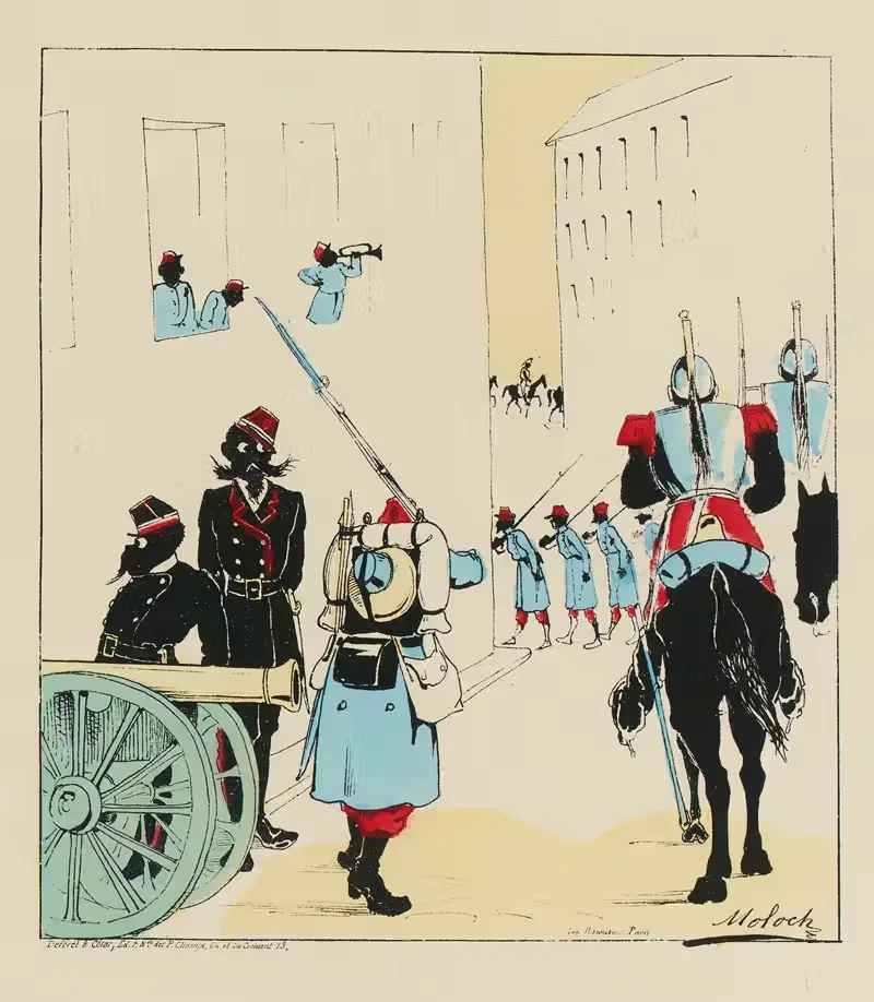 Состояние осады, День by Молох (Альфонс Гектор Колом), 1871 — digital art print download