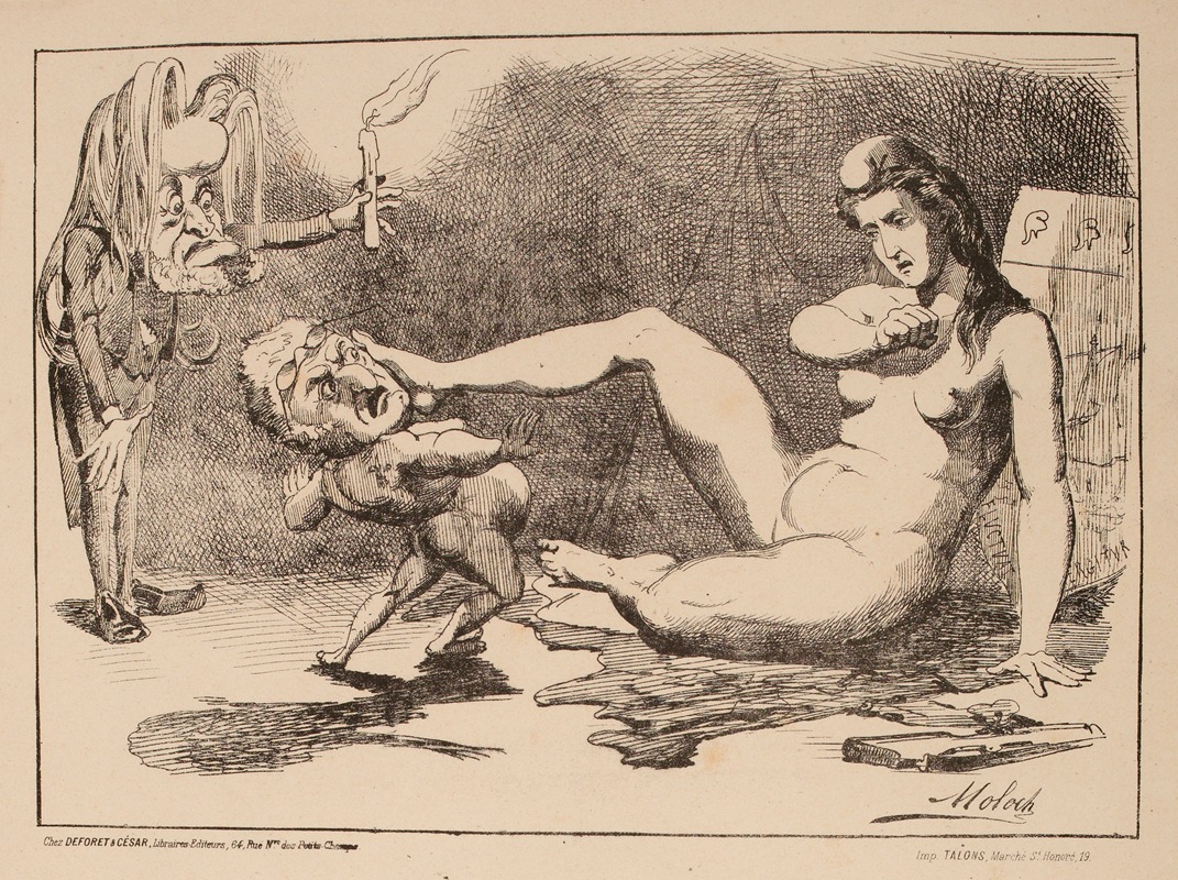 Попытка изнасилования by Молох (Альфонс Гектор Колом) — digital art print download