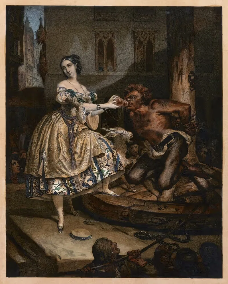 La Esmeralda et Quasimodo. Эсмеральда и Квазимодо by Николя Эсташ Маурен, 1834 — digital art print download