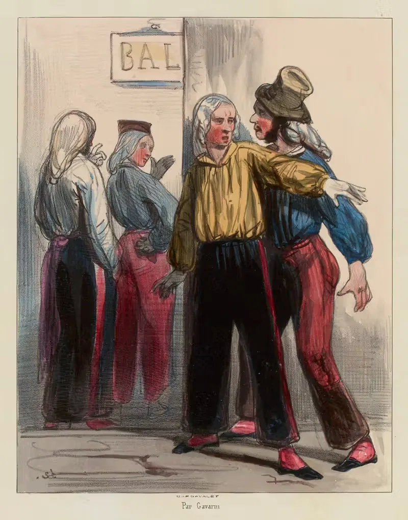 Это тебя не касается, с чего ты лезешь by Поль Гаварни, 1840 — digital art print download