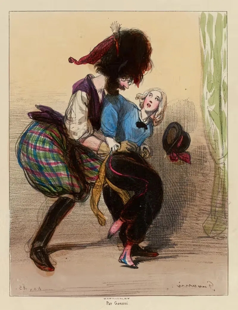 Как Лили не узнает своего Нини by Поль Гаварни, 1840 — digital art print download