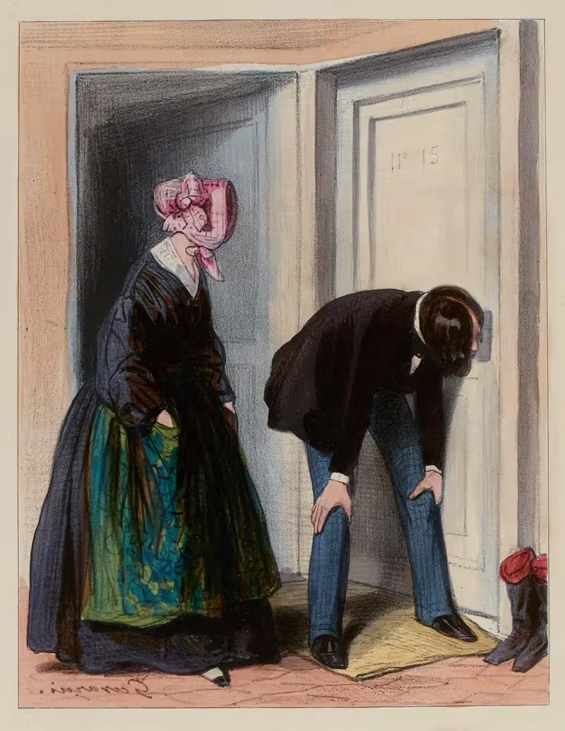Как поживают наши маленькие супруги этим утром. by Поль Гаварни, 1839-1841 — digital art print download