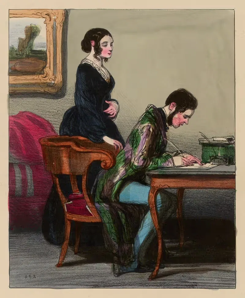 Письмо Кокарде by Поль Гаварни, 1840 — digital art print download