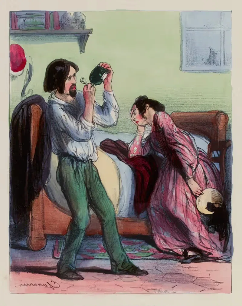 Первая кура by Поль Гаварни, 1839-1841 — digital art print download