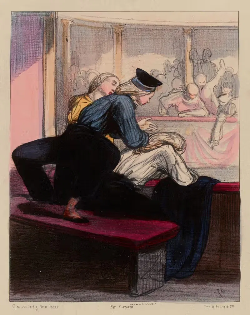 Вот они, у них есть слова by Поль Гаварни, 1840 — digital art print download