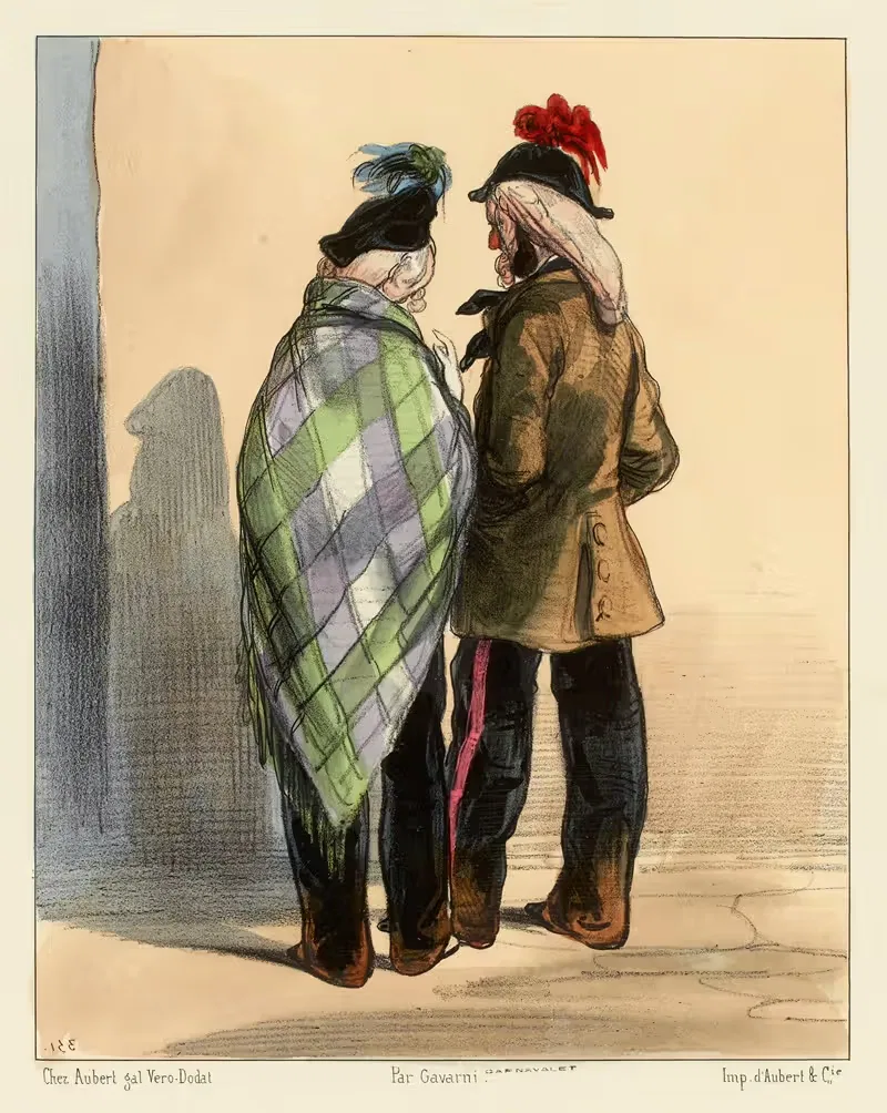 Давай посмотрим, помнишь ли ты by Поль Гаварни, 1840 — digital art print download