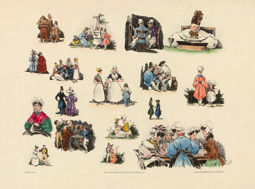 маленькие сюжеты by Феликс Фортюне Деларю — digital art print download