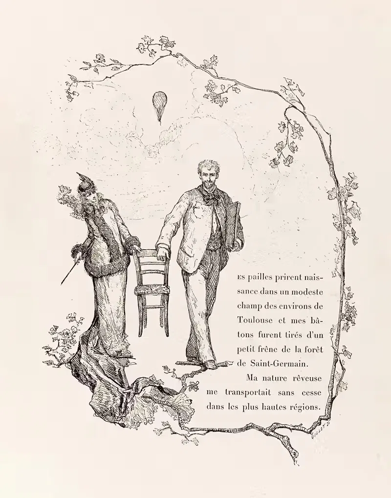 В облаках. Впечатления от стула by Жорж Жюль Виктор Клерен, 1878 — digital art print download