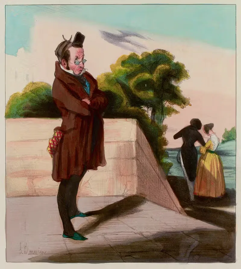 Cours d'histoire naturelle 06 Le cousin — Honoré Daumier