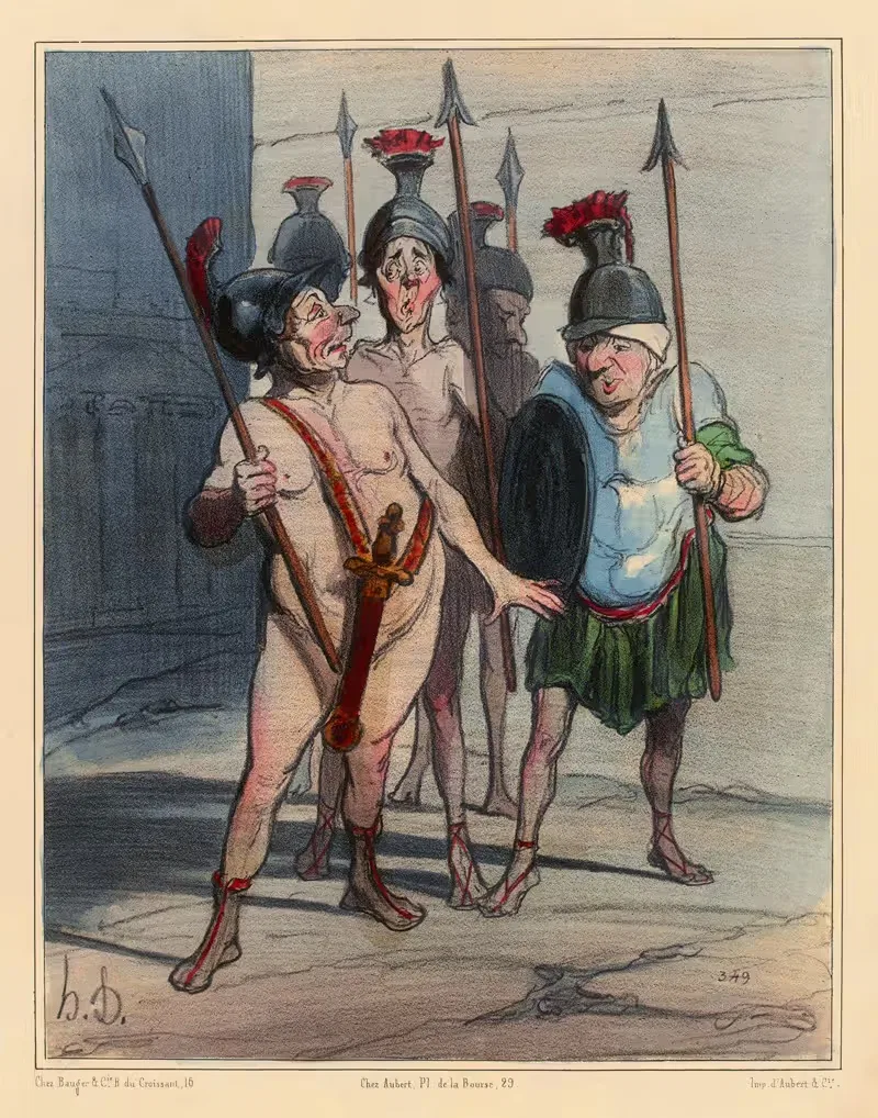 Накануне Фермопил by Оноре Дома, 1833 — digital art print download