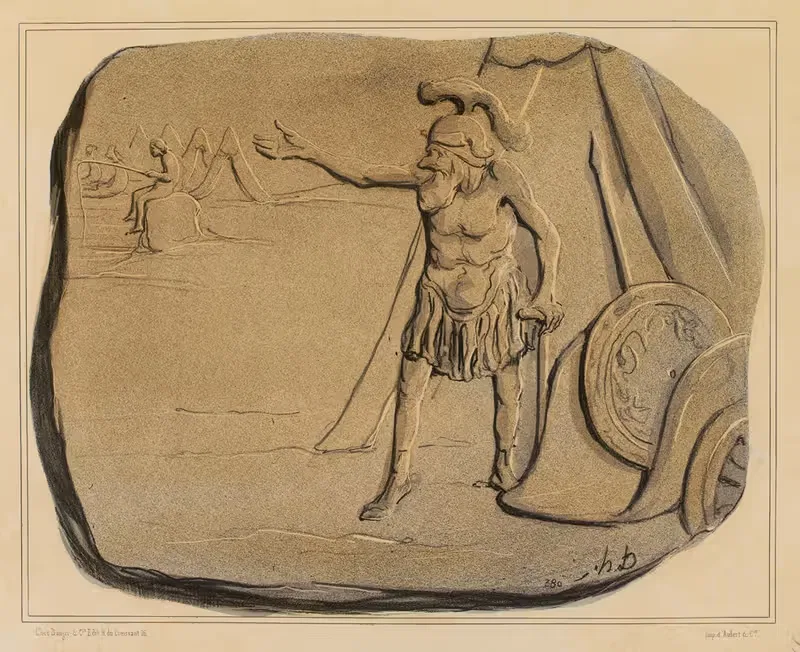 La colère d'Agamemnon by Honoré Daumier, 1833 — digital art print download