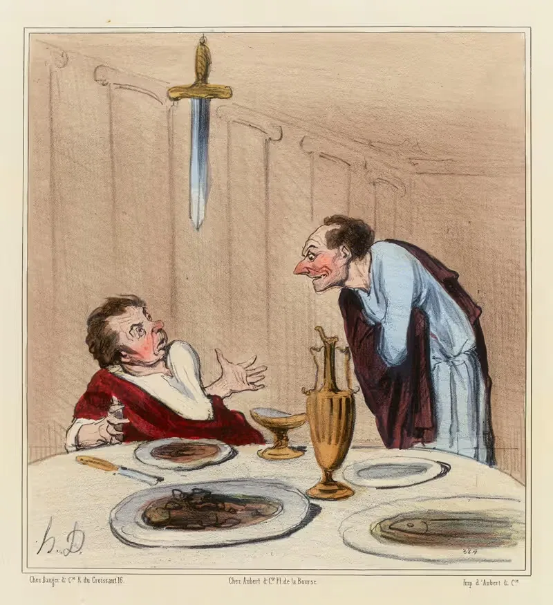 Меч Дамокла by Оноре Дома, 1833 — digital art print download