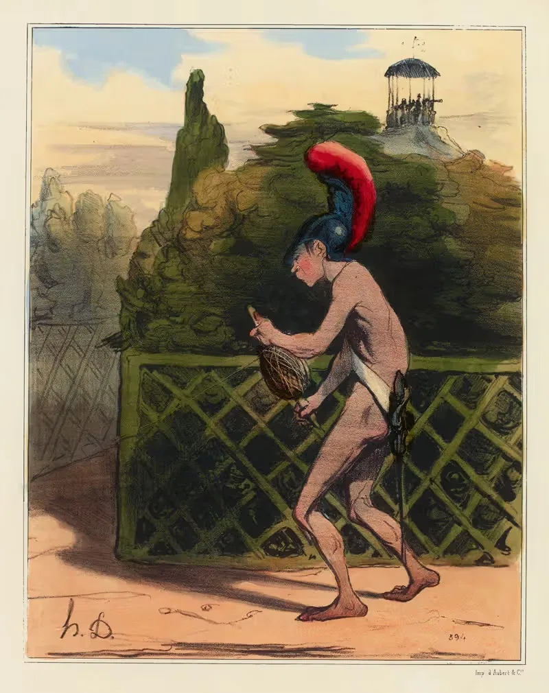 Le fil d'Ariane by Honoré Daumier, 1833 — digital art print download