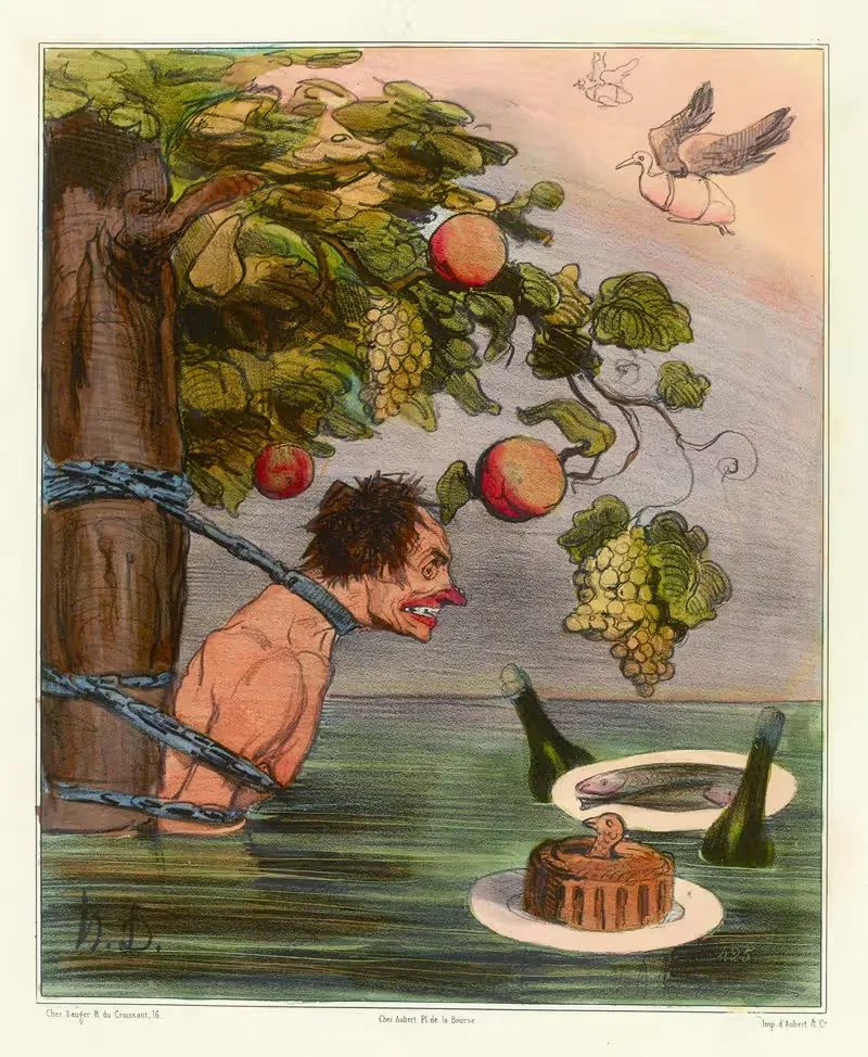 Мучение Тантала by Оноре Дома, 1833 — digital art print download
