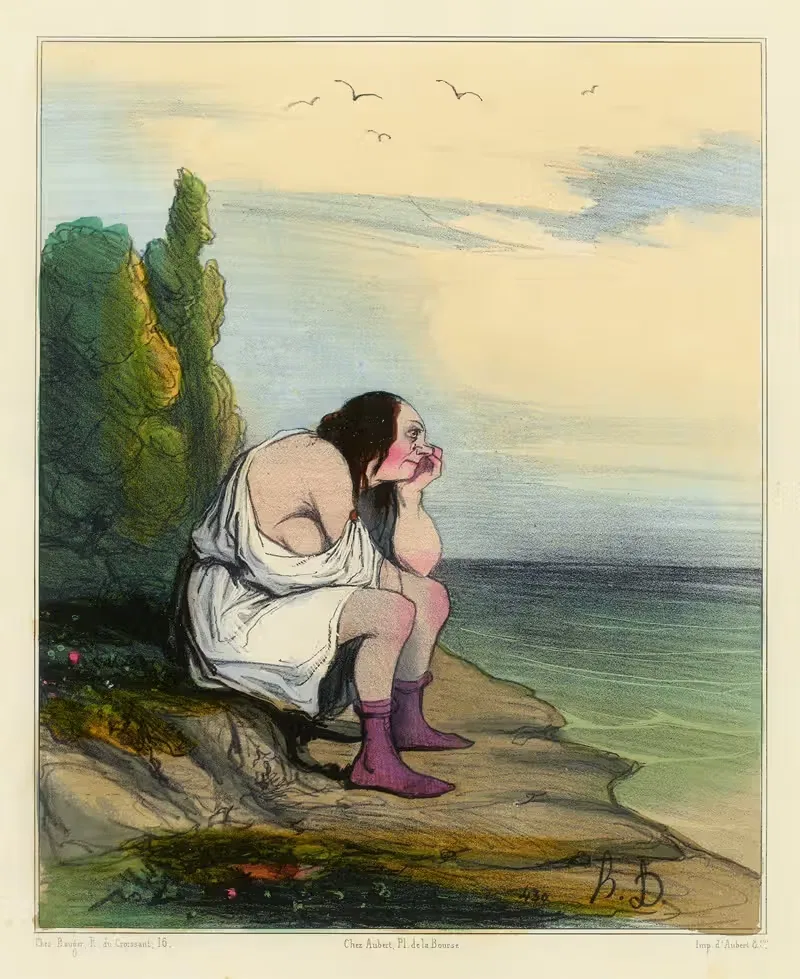 Отчаяние Каллипсо by Оноре Дома, 1833 — digital art print download