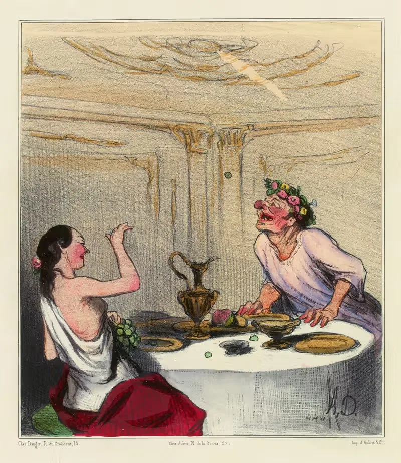 Смерть Анакреона by Оноре Дома, 1833 — digital art print download