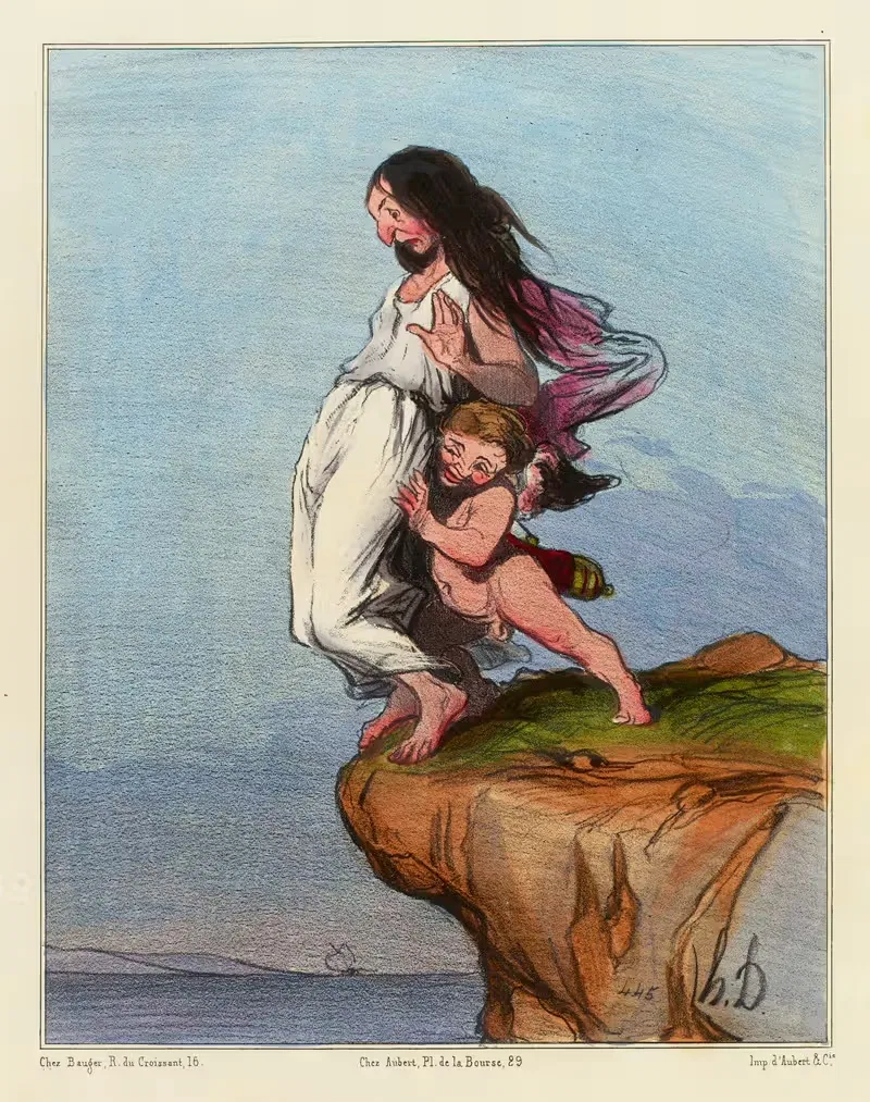 Смерть Сапфо by Оноре Дома, 1833 — digital art print download
