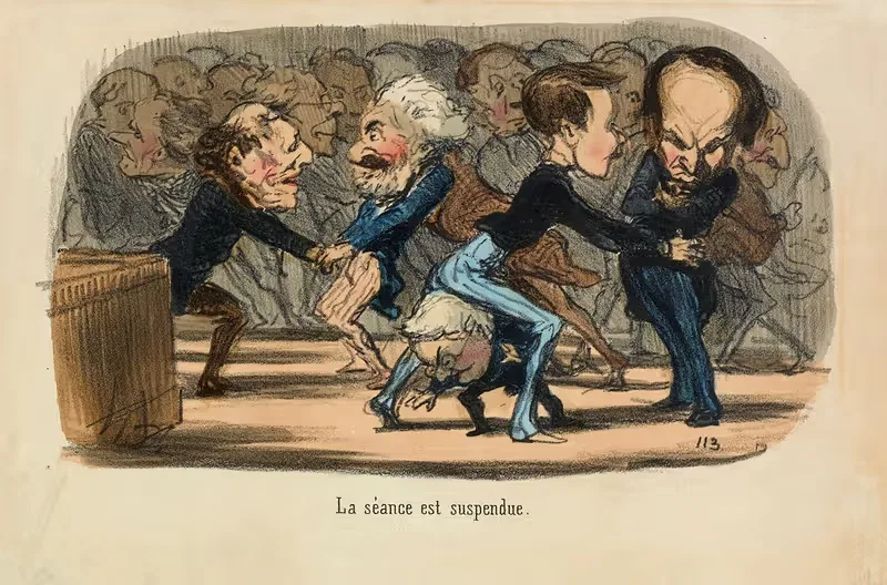 Заседание приостановлено by Оноре Дома, 1850 — digital art print download